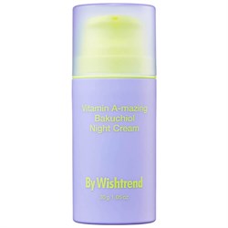 By Wishtrend Ночной крем с ретинолом и бакучиолом Vitamin A-mazing Bakuchiol Night Cream 30ml 10557 - фото 1070