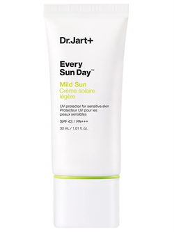 Dr.Jart+ Мягкий солнцезащитный крем для чувствительной кожи лица Every Sun Day Mild Sun SPF43 PA+++ 30ml 10081 - фото 172