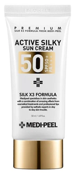 MEDIPEEL Антивозрастной солнцезащитный крем с пептидами Active Silky Sun Cream SPF 50+ PA+++ 50ml 10142 - фото 301