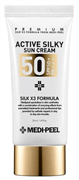 MEDIPEEL Антивозрастной солнцезащитный крем с пептидами Active Silky Sun Cream SPF 50+ PA+++ 50ml 10142